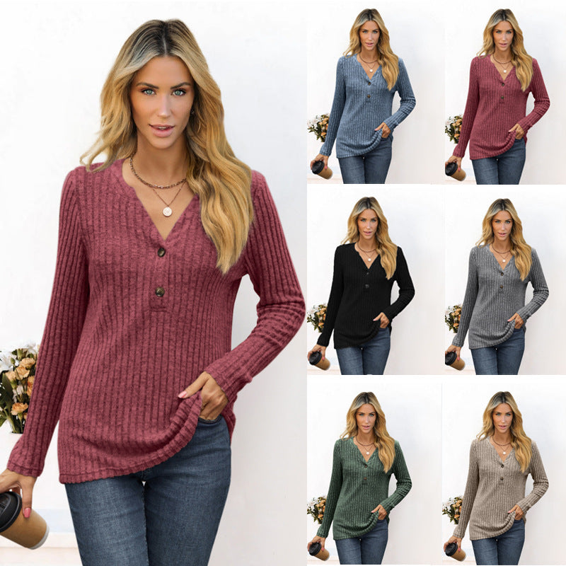 Damen Leger Langarmshirt Bequem Style - IdealeKleiden