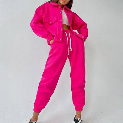 Women's Sport Set Fleece Tracksuit Comfortable