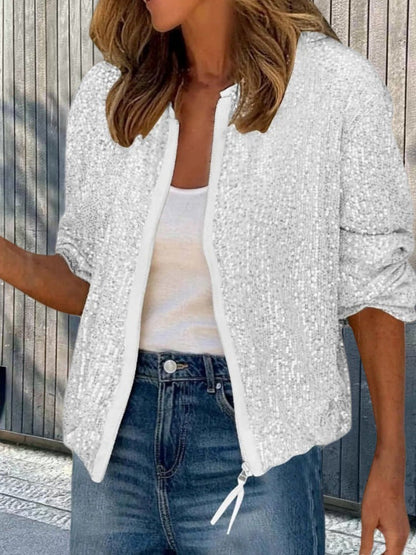 Women's Glitter Jacket Modern Cut Women's Clothing
