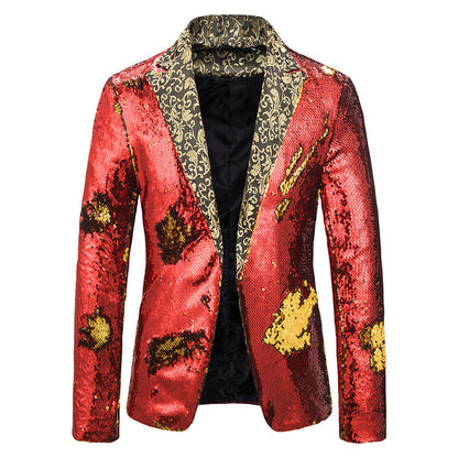 Men's Glamour Sequin-Effect Blazer