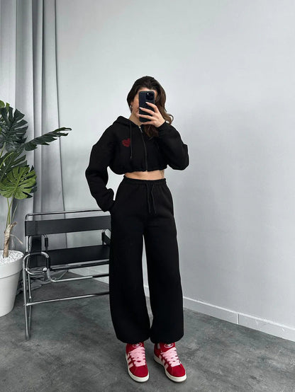 Women's Tracksuit Hoodie Joggers Set Comfortable