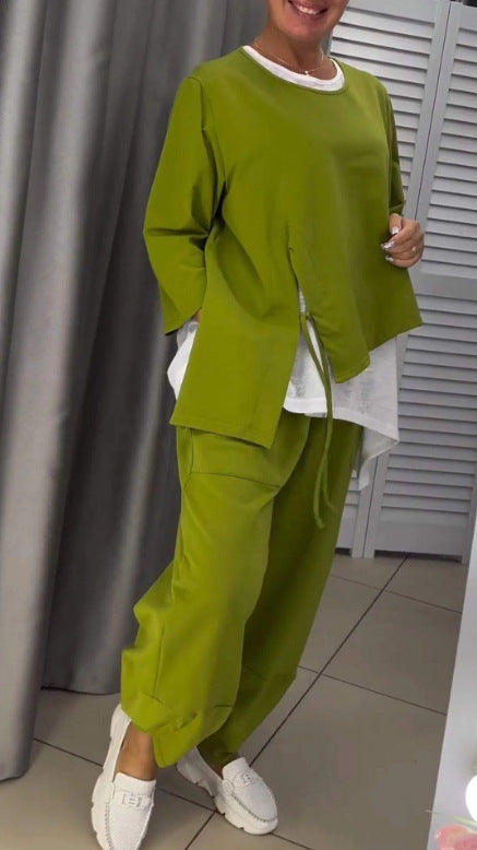 Women's Two-Piece Set Casual Asymmetric Trendy