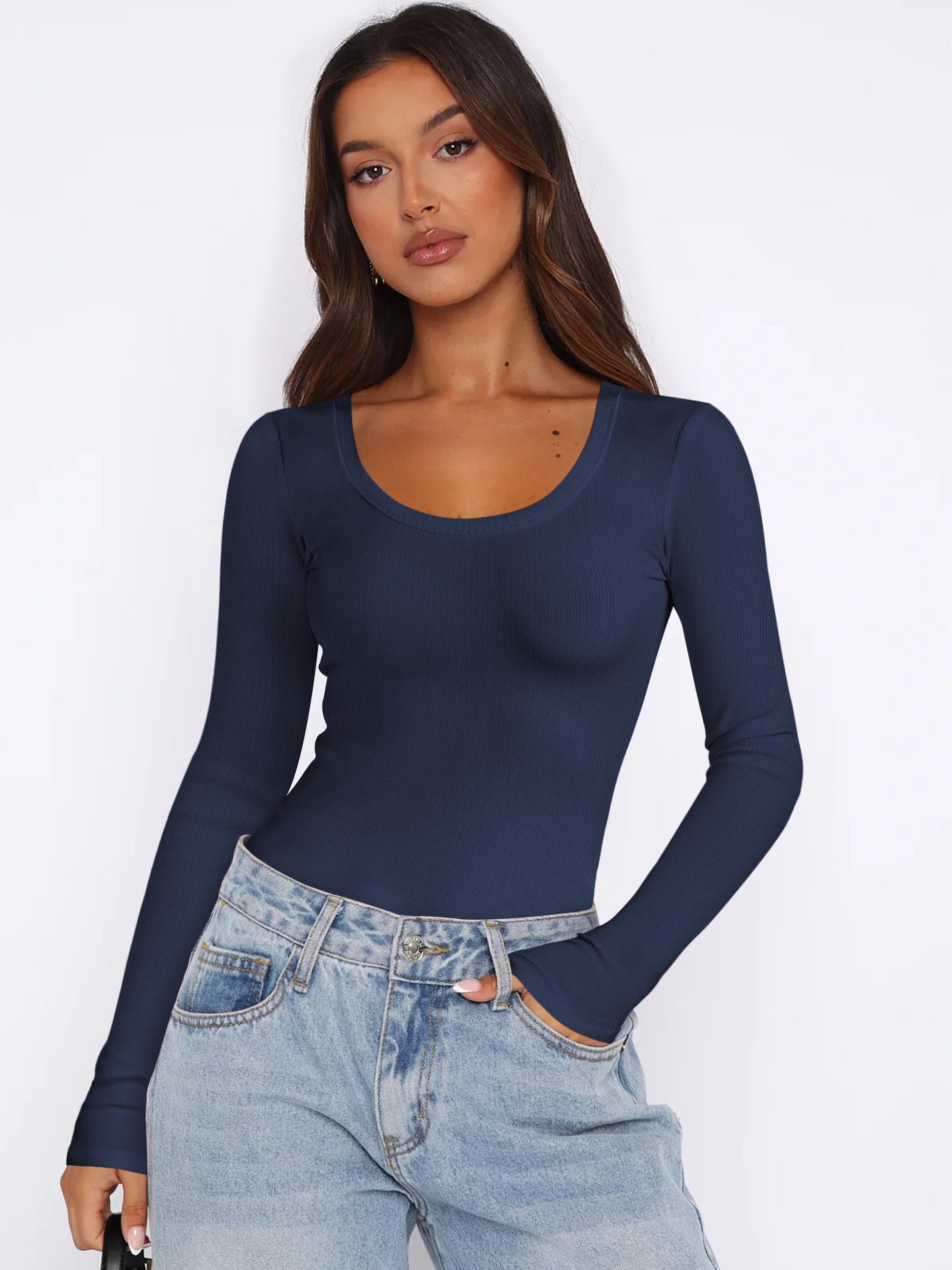Women's Long-Sleeved Shirt Elegant Modern Style