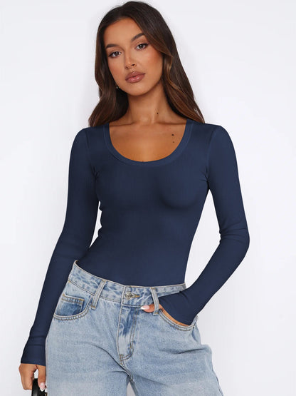 Women's Long-Sleeved Shirt Elegant Modern Style