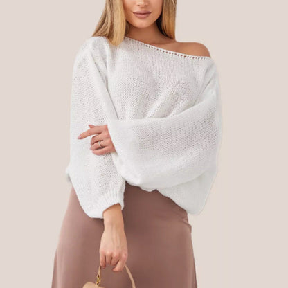 Women's Soft Off-Shoulder Sweater Trendy Plus Size
