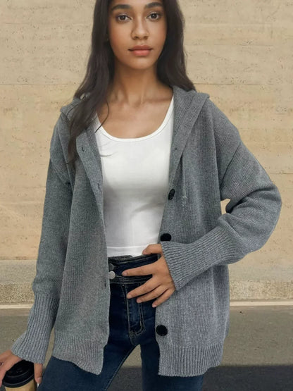 Hoodie With Ribbed Cuffs