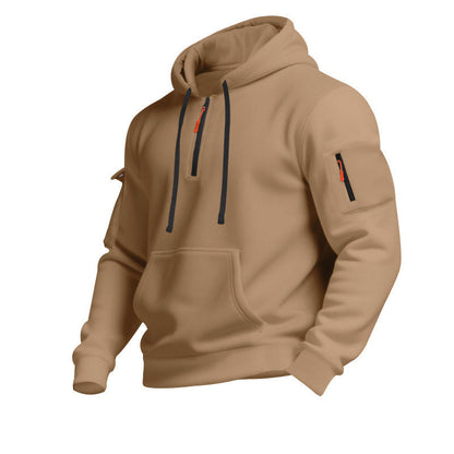 Men's Sports Hoodie Zipper Pockets
