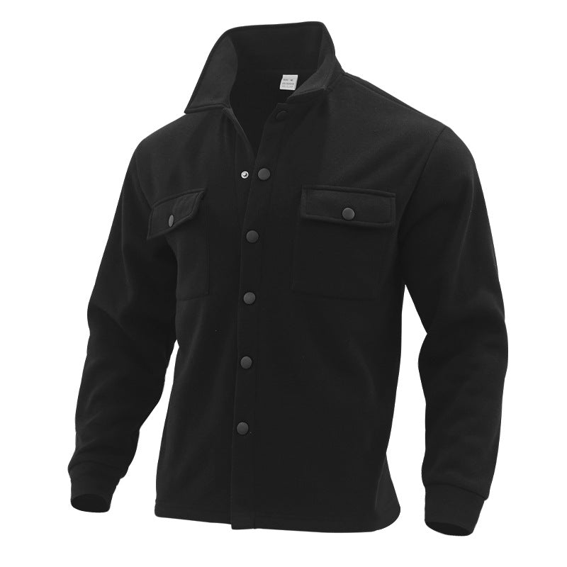 Men's Stylish Stand-Up Collar Fleece Jacket
