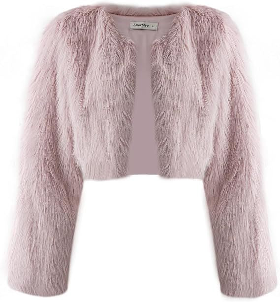 Women's Short Jacket Fluffy Open Cut Chic