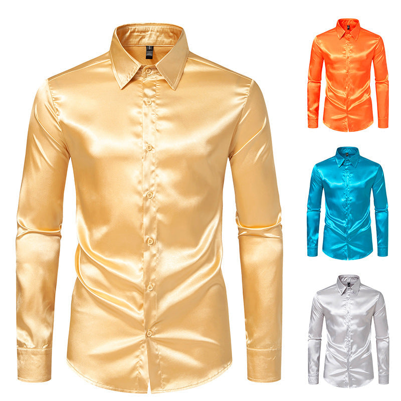 Herren Satinhemd Elegant Klassisch - IdealeKleiden