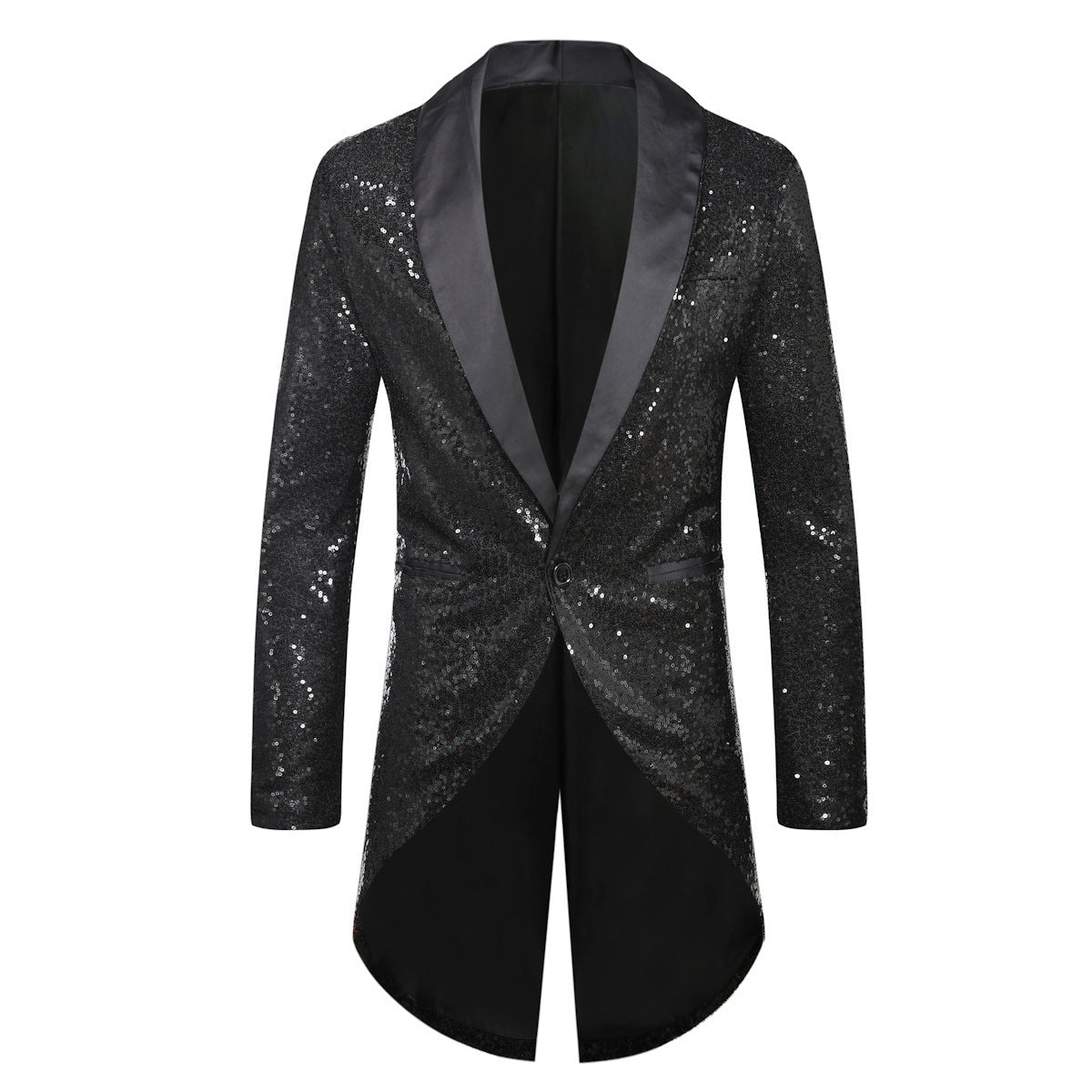 Men's Suit Blazer Glitter Effect Elegant Shawl Lapel