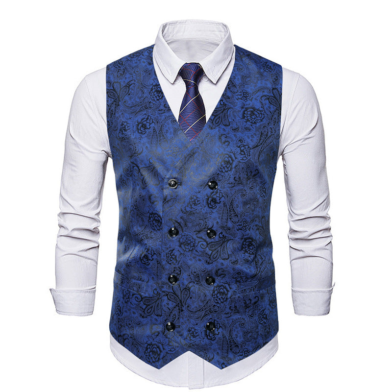 Men's Vest Elegant Floral Modern Cut