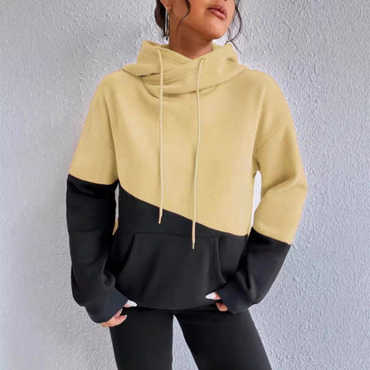 Damen Hoodie Hochschließend Bequem - IdealeKleiden