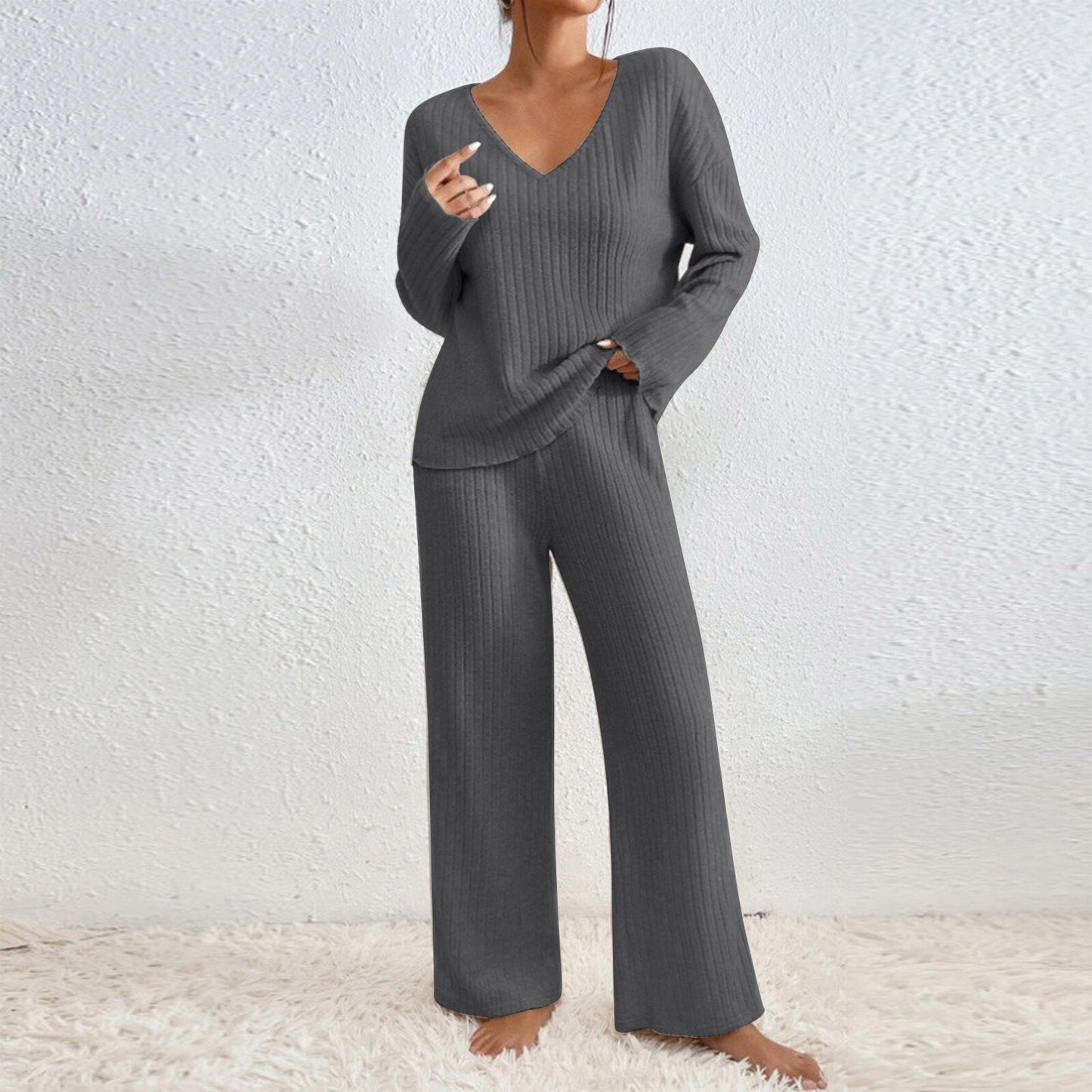 Women's Comfortable Knit Lounge Set Modern Design