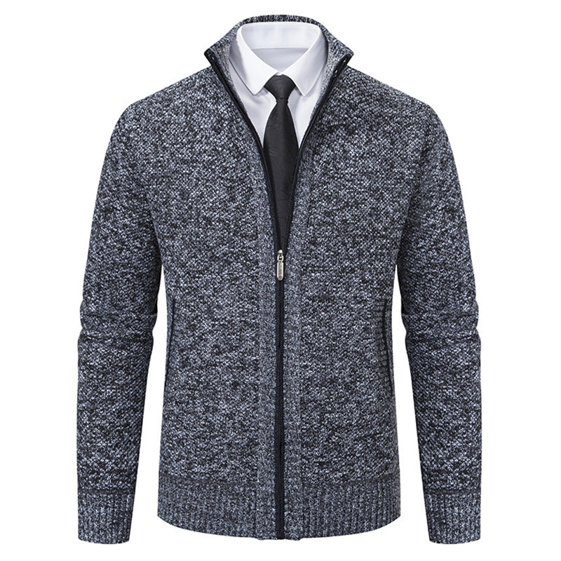 Men's Cardigan Elegant High Collar Zipper