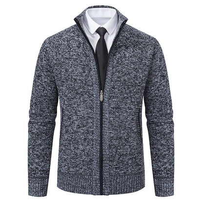 Men's Cardigan Elegant High Collar Zipper