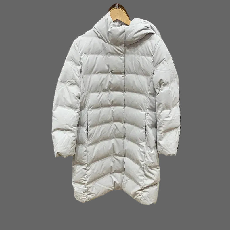 Warme Damenwinterjacke Langarm Mantel Mit Innenfutter - IdealeKleiden