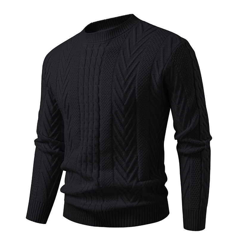 Men's Cable Knit Crew Neck Sweater