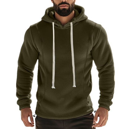 Men's Premium Fleece Hoodie Kangaroo Pocket Modern Design