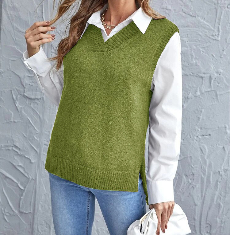 Women's Vest V-Neck Elegant Fashion