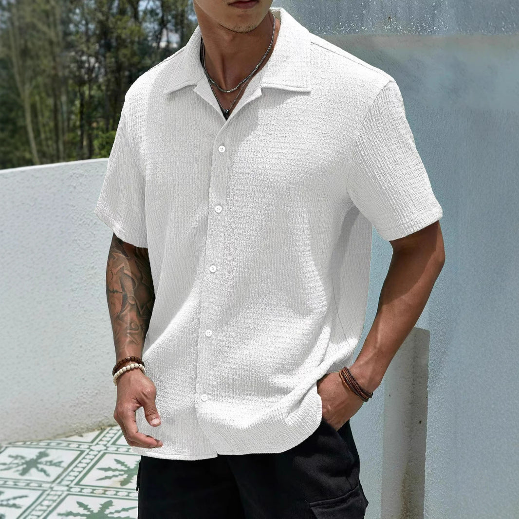 Herren Sommerhemd Modern Kurzarm - IdealeKleiden