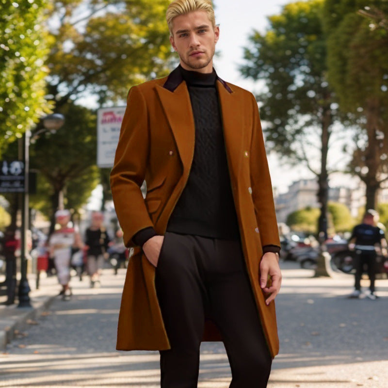 Men's Coat Modern Velvet Collar Elegant Design