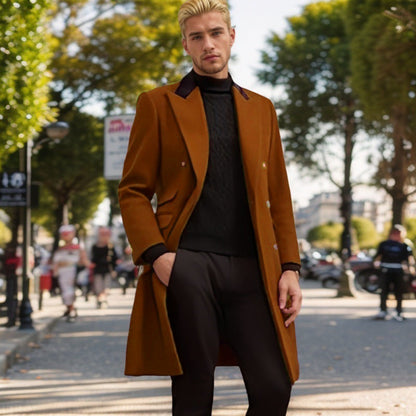 Men's Coat Modern Velvet Collar Elegant Design
