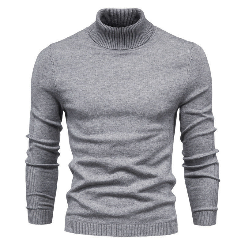 Men's Fine Wool Turtleneck Sweater Elegant Design
