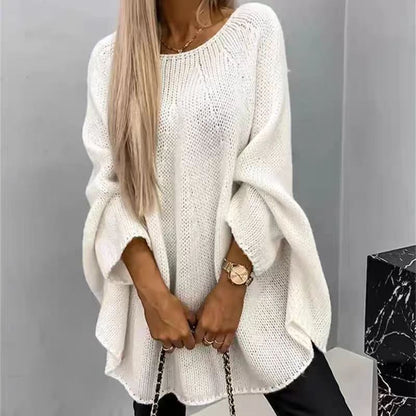 Large Knit Cape Plus Size Batwing Sleeves