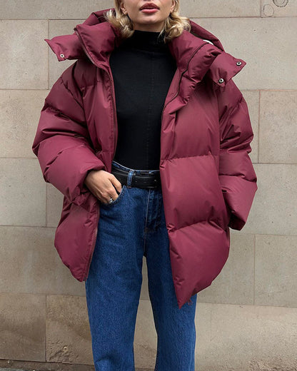 Stylish Hooded Jacket Women Loose Fit