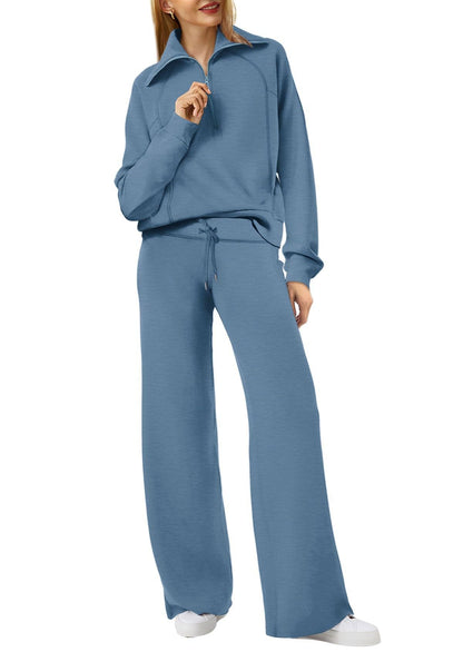 Women's Sporty Two-Piece Set Soft Comfortable High-Neck