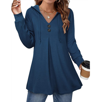 Women's Tunic Asymmetrical Button Detail Elegance