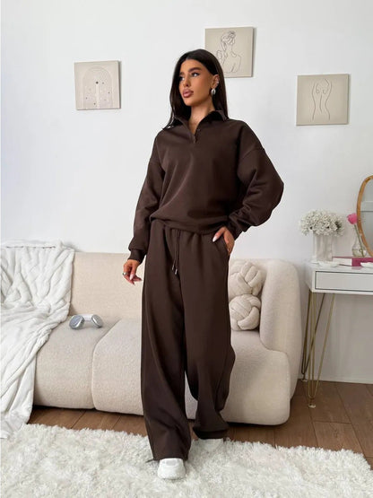 Women's Lightweight Polo Shirt and Comfort Trousers Set