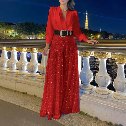 Women's Evening Dress Elegant Shimmering Flower