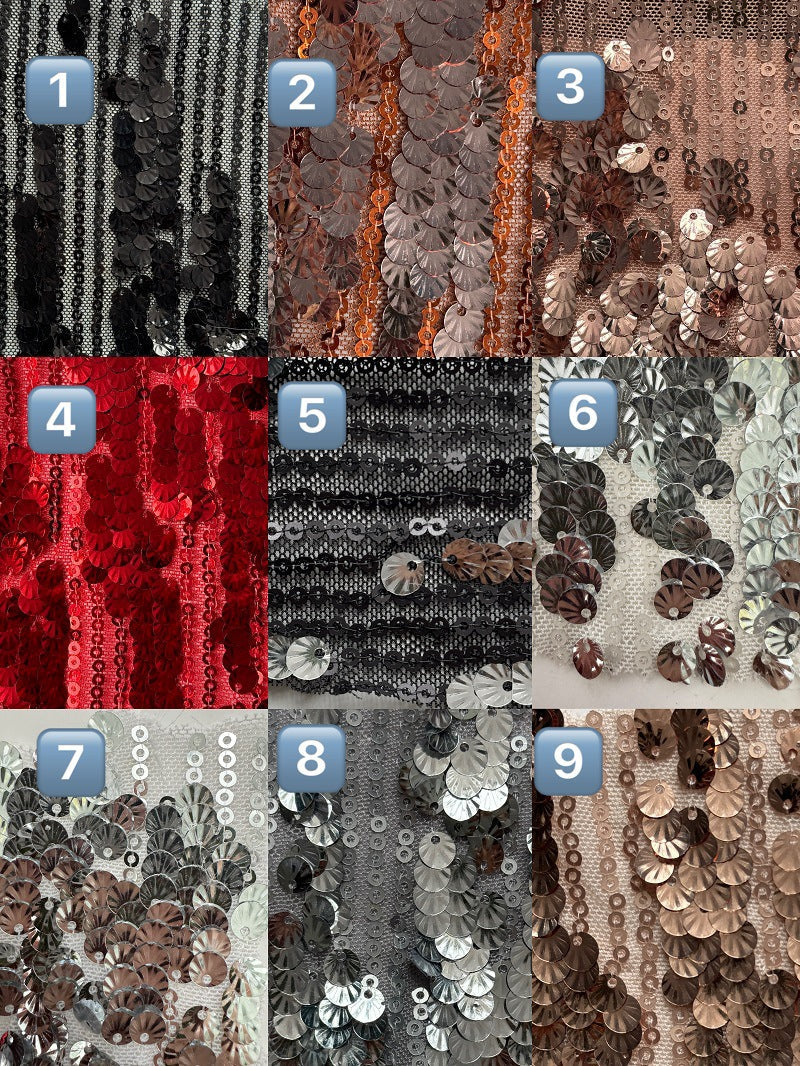 Glitter Fabric for Evening Dresses Women Shimmering Sequins