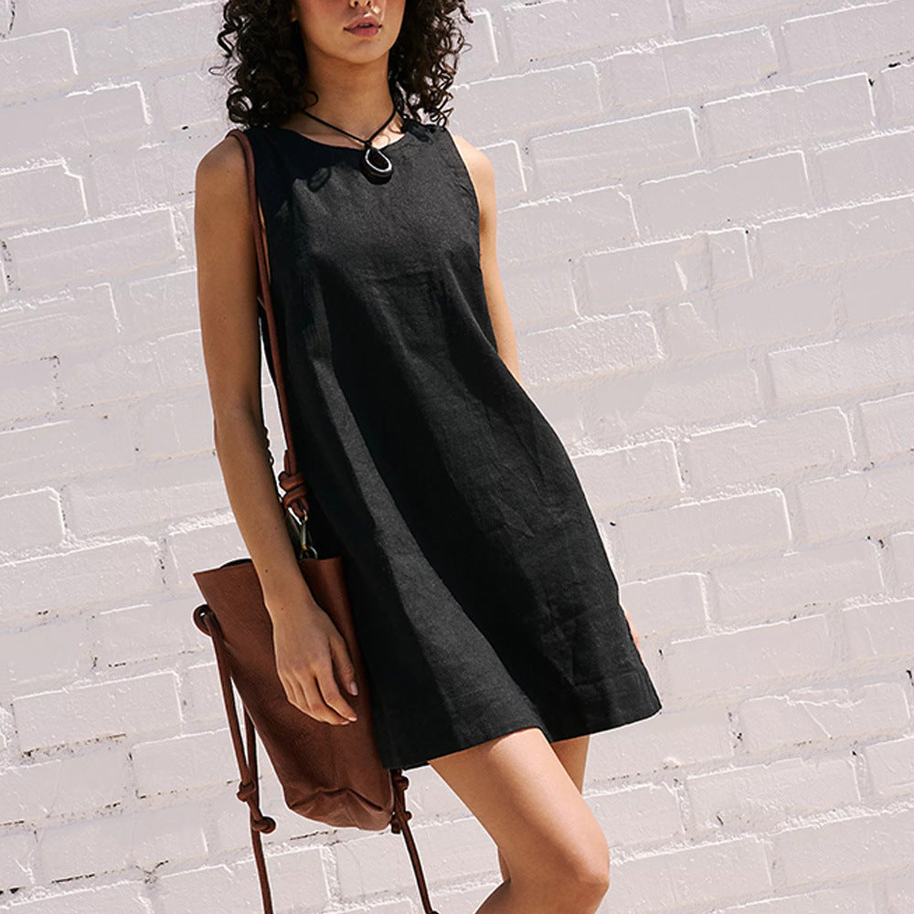 Women's Elegant Lightweight Linen Summer Dress