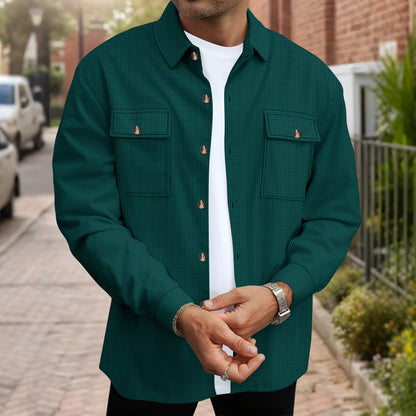 Men's Shirt Blouse Modern Pockets Design