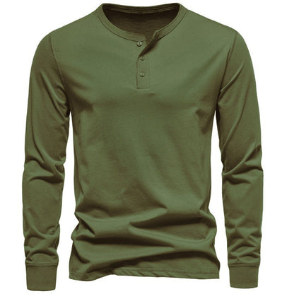 Men's Long-Sleeve Shirt Modern Button-Up Elegant