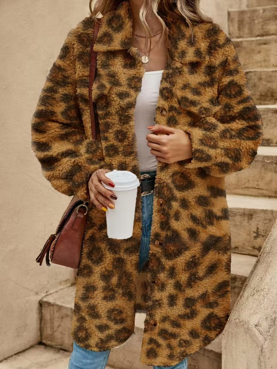 Soft Sherpa Coat Plus Size