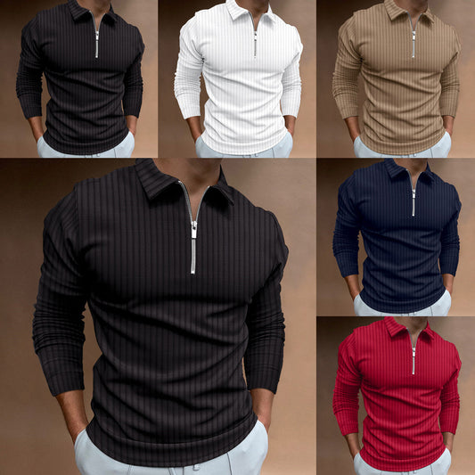 Herren Poloshirt Modern Reißverschluss Style - IdealeKleiden