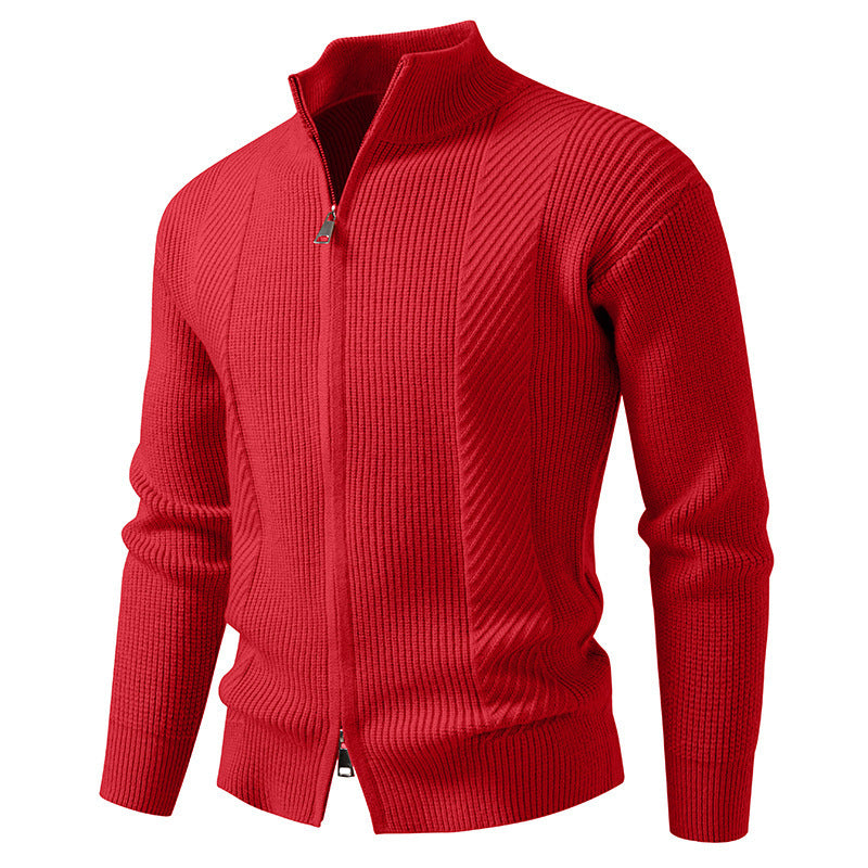Men's Cardigan Modern Stand-Up Collar Zipper