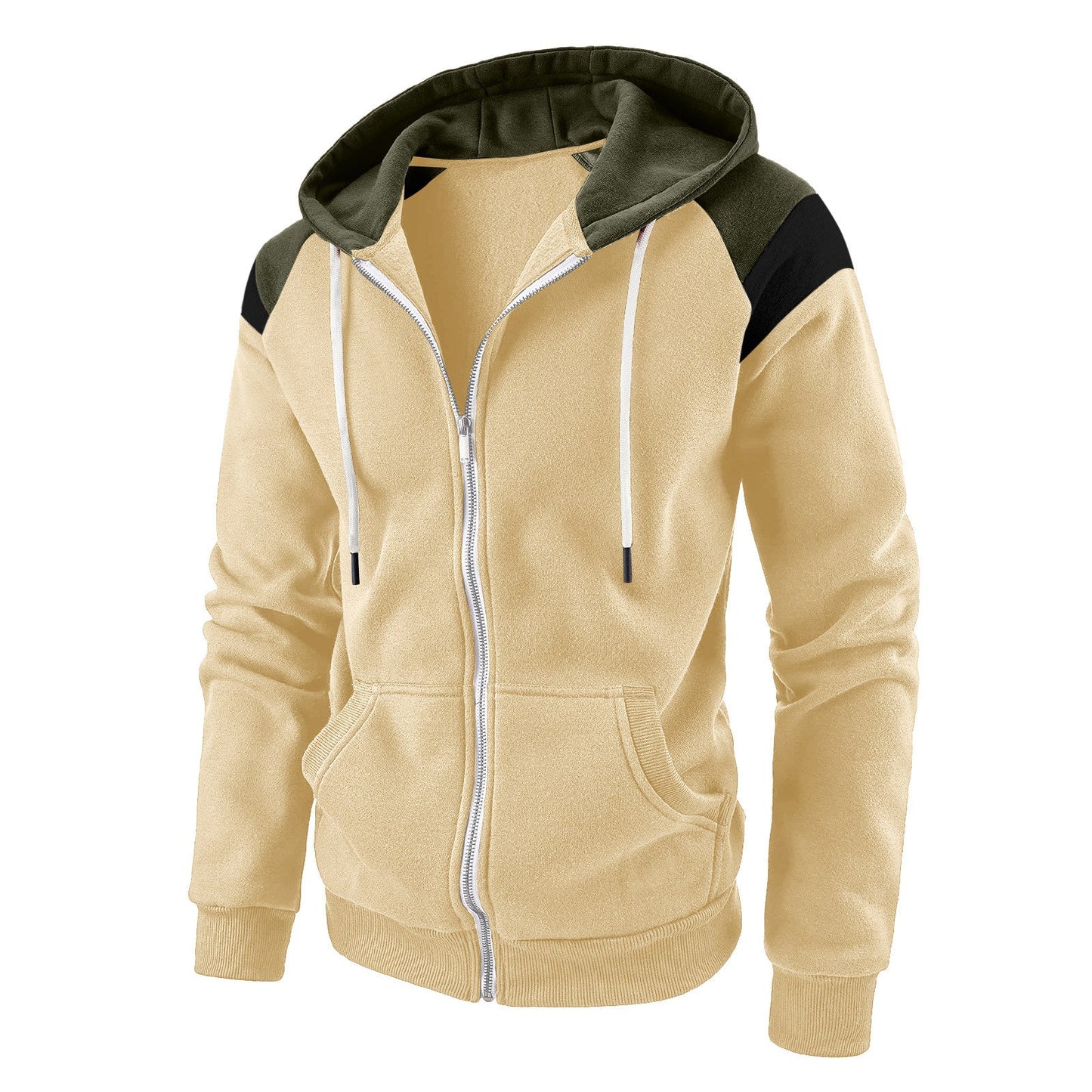 Men's Sporty Zipper Hoodie Modern Style