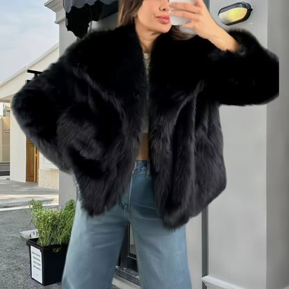 Women's Soft Elegant Long Fur Jacket