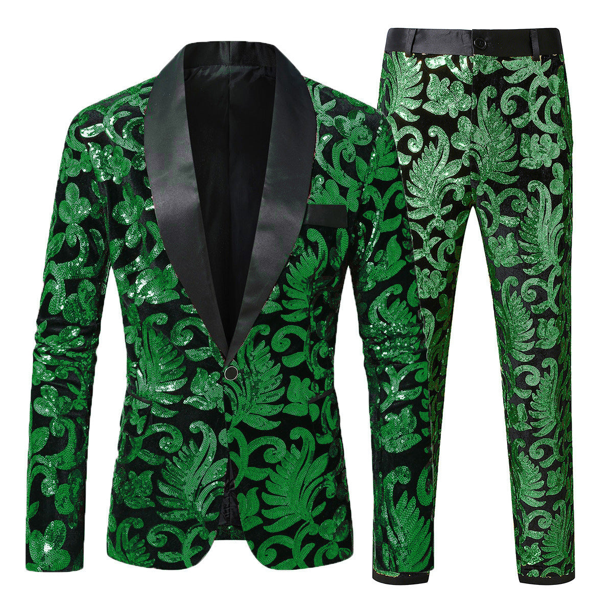 Men's Glitter Suit Set Elegant Evening Wear