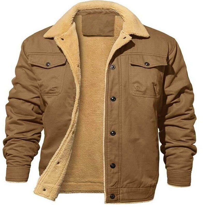 Men's Outdoor Jacket Warm Insulated Turn-Down Collar