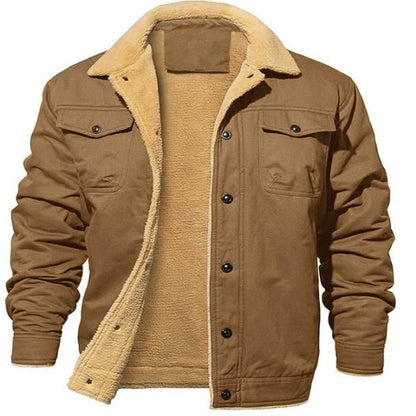Men's Outdoor Jacket Warm Insulated Turn-Down Collar