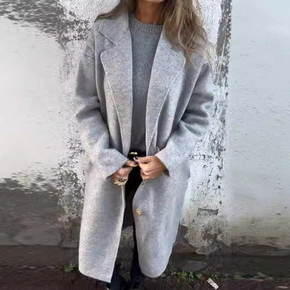 Women's Wool Coat Oversized Elegant Design