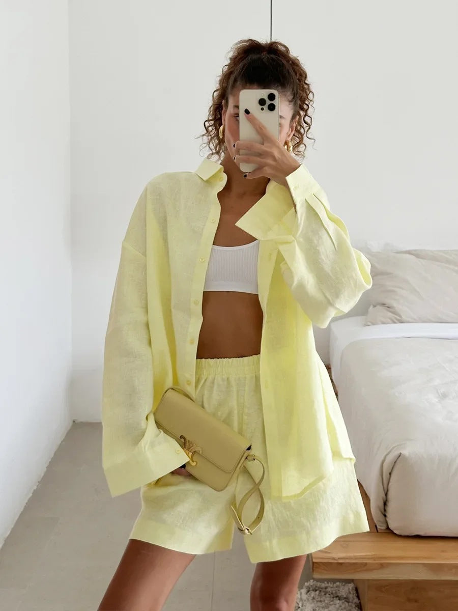 Women's Linen Outfit Summer Set