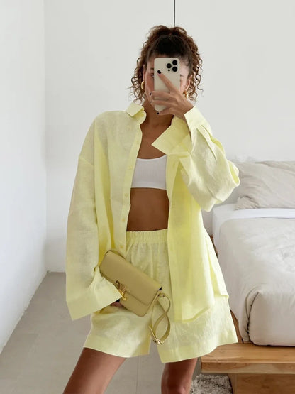 Women's Linen Outfit Summer Set