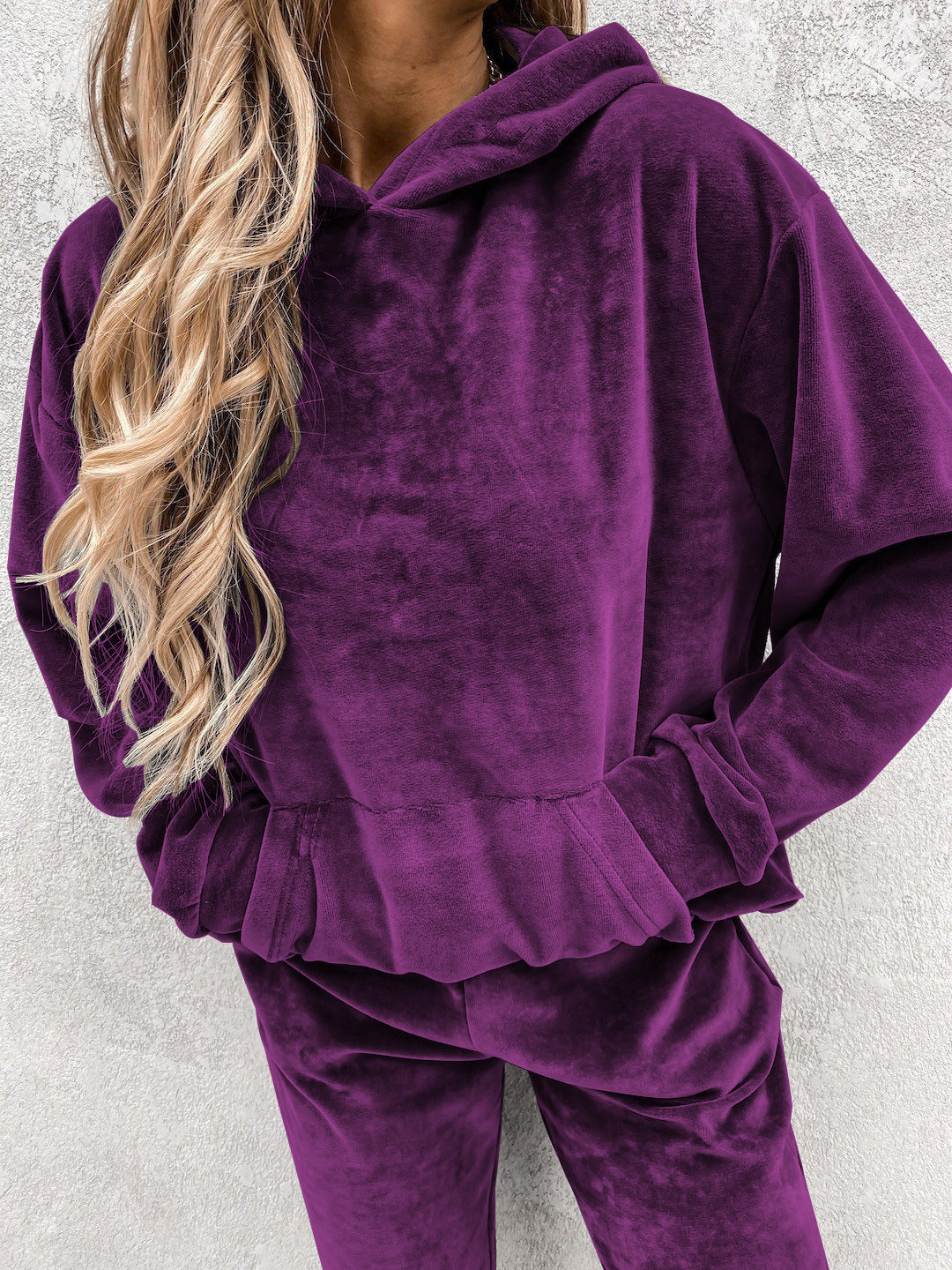 Women's Fleece Set Soft High-Neck Elastic